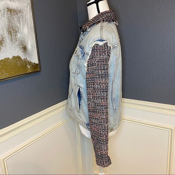 Current/Elliott The Charmer Tweed & Denim Jacket - Picture 11 of 15